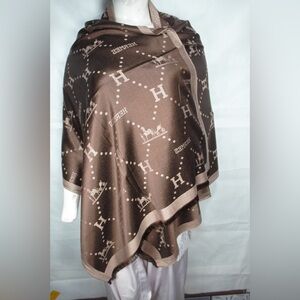 Authentic Hermes Scarf Shawl Stole 65%Cashmere 35% Silk Multicolor Used